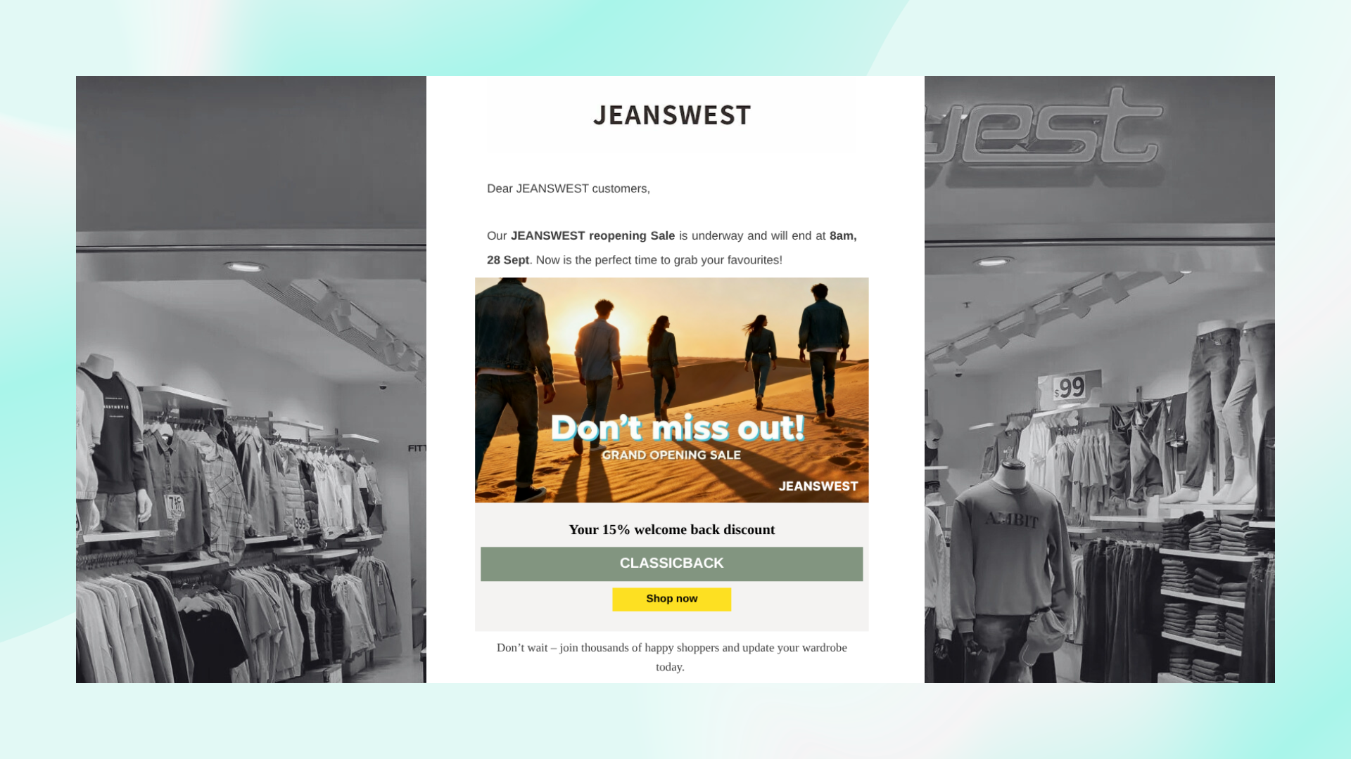 Jeanswest declares it’s “back” with online-only operation
