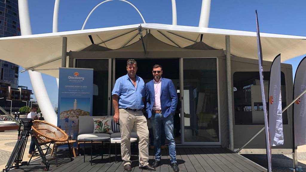 Eco Structures founder Karl Plunkett and sales and business development director Tom Butterfield. Image: Supplied.