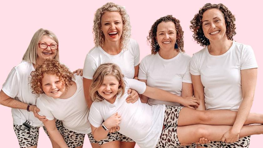Skanties founder Susie Taaffe and her family