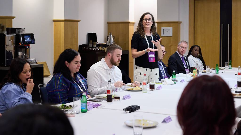 Leticia Andrac, founder of Understanding Zoe at the Mastercard roundtable. 