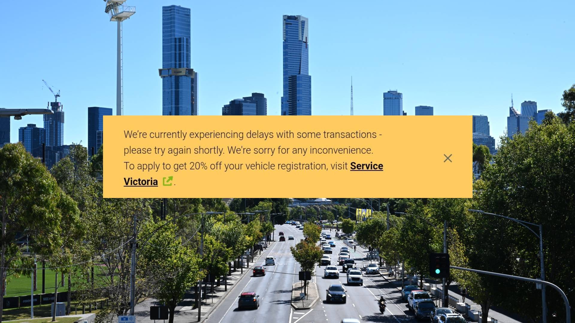 Rush for 20% rego rebate disrupts Service Victoria site