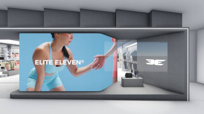 Render of Elite Eleven's new 525-square-metre concept store at Highpoint Shopping Centre in Melbourne.