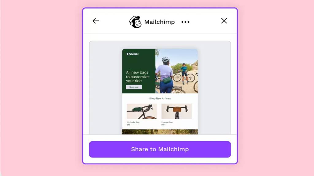 Mailchimp's Canva ntegration