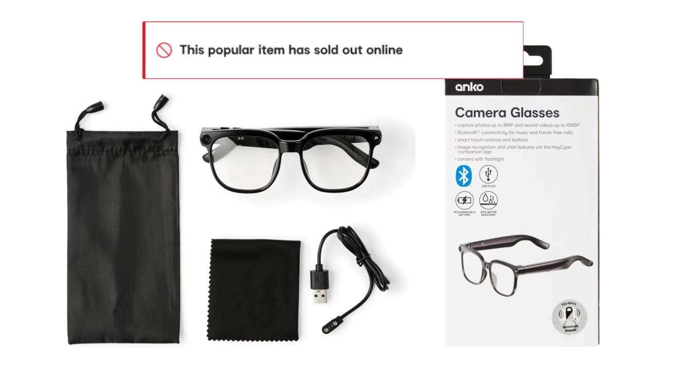 Kmart's $89 smart glasses sell out as shoppers adopt low-cost recording tech