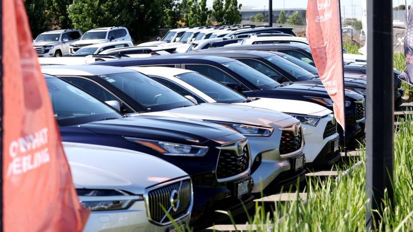 Dealerships display cars for sale in Australia. December 5, 2024. (AAP Image/Con Chronis)