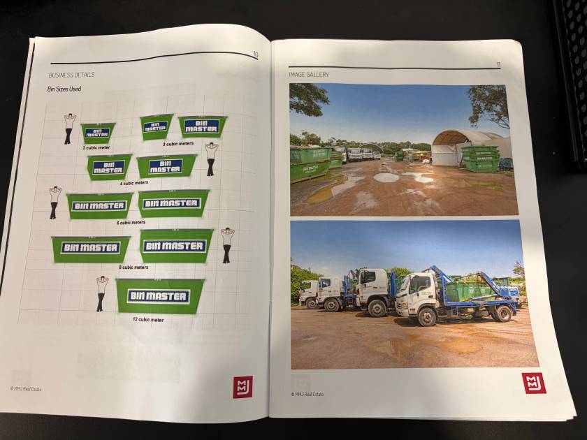 The initial business prospectus for Bin Master Skips