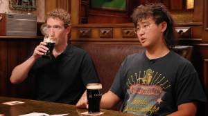 Mark Zuckerberg goes viral for appearing to choke back a Guinness